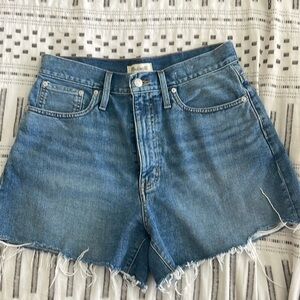 Madewell high rise mom denim shorts